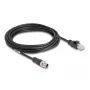 Cabo de rede DeLOCK M12 codificação X 8 polos ficha para ficha RJ45 Cat5e 5 m preto