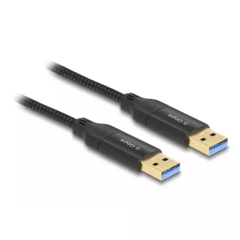Cabo de ligação de dados DeLOCK USB Type-C + comutador KM 2 m 5 Gbps