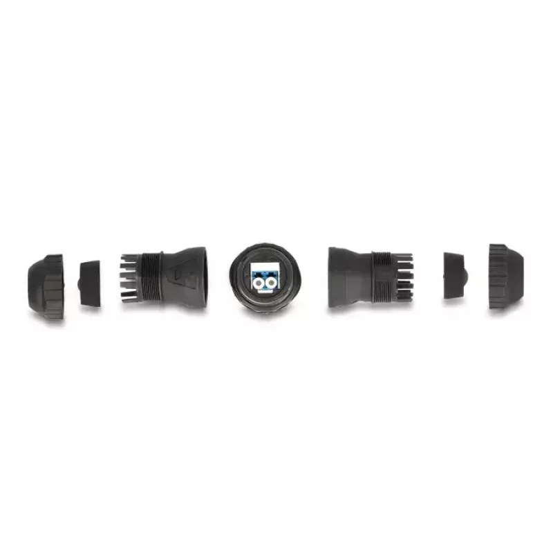 Conector de cabo de fibra ótica DeLOCK 67046 LC Duplex fêmea para LC Duplex fêmea OS2 IP68