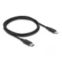 Cabo DELOCK USB-C para Lightning fino 1 m, Lightning ↔ USB-C, 9 V 3 A, 3,3 mm, MFi
