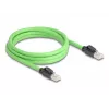 Cabo de rede DeLOCK 80890 RJ-45 Cat6a 2m preto verde