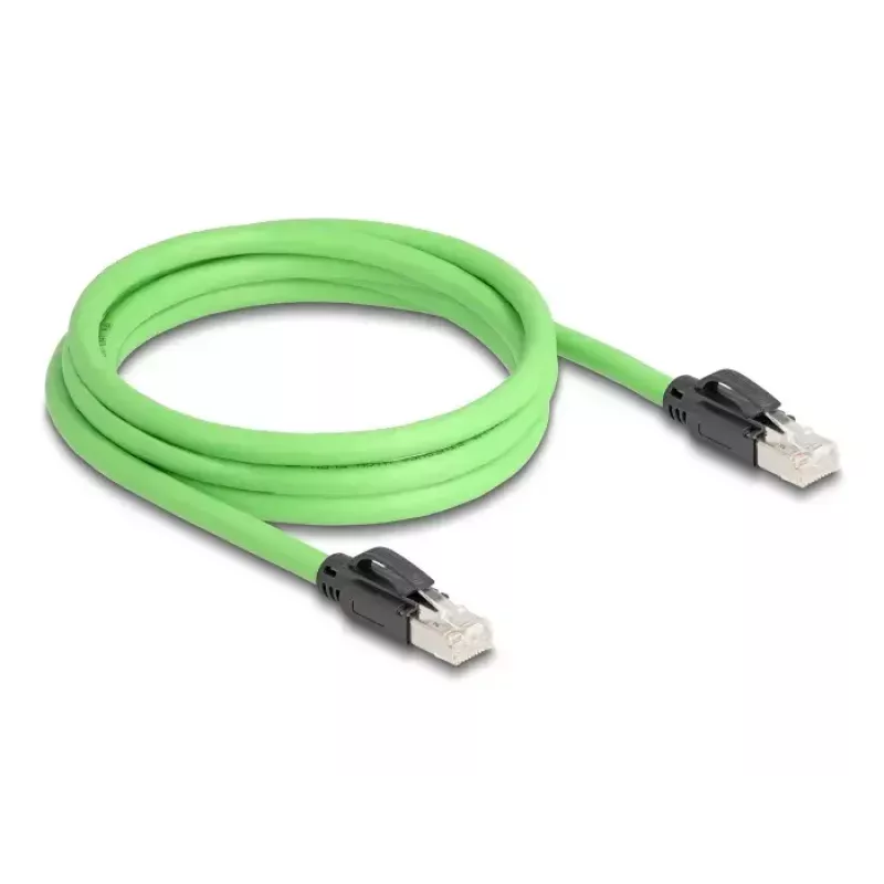 Cabo de rede DeLOCK 80890 RJ-45 Cat6a 2m preto verde