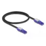 Cabo de rede DeLOCK 80925 RJ-45 Cat6 0,5m preto violeta