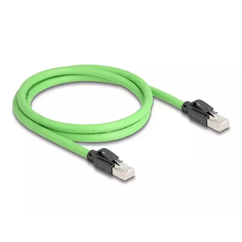 Cabo de rede DeLOCK RJ45 Cat.6A macho para macho 1m verde