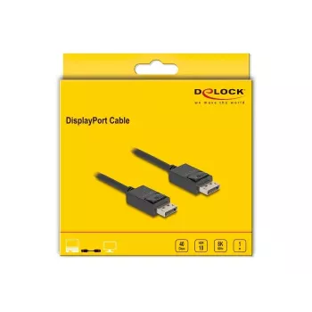 Cabo DisplayPort DeLOCK 80492 8K 60Hz 40Gbps 1m