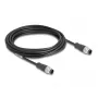 Cabo de rede DeLOCK cabo M12 codificação A 8 pinos macho para macho Cat5e 5 m preto