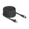 Cabo de rede DeLOCK 80595 M12 para RJ-45 Cat5e 10 m preto