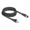 Cabo de rede DeLOCK 80591 M12 para RJ-45 Cat5e 3 m preto