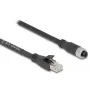 Cabo de rede DeLOCK 80591 M12 para RJ-45 Cat5e 3 m preto