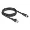 Cabo de rede DeLOCK 80590 M12 para RJ-45 Cat5e 2 m preto