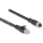 Cabo de rede DeLOCK 80590 M12 para RJ-45 Cat5e 2 m preto
