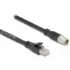 Cabo de rede DeLOCK 80585 M12 para RJ-45 Cat5e 5 m preto