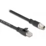 Cabo de rede DeLOCK 80585 M12 para RJ-45 Cat5e 5 m preto