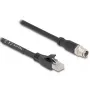 Cabo de rede DeLOCK 80579 M12 para RJ-45 Cat5e 2 m preto