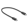 Cabo coaxial USB C para USB C DELOCK USB4 Gen 3x2 40 Gbit/s USB PD 3.1 240W 0,5 m