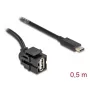 Cabo USB DeLOCK 0,5 m USB 2.0 USB A USB C 88056