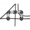 Suporte para cabos DeLOCK 18448 autoadesivo conjunto modular 9 unid. preto cinzento