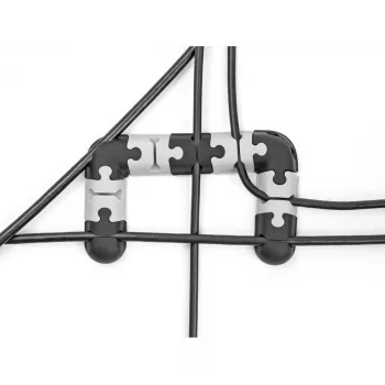 Suporte para cabos DeLOCK 18448 autoadesivo conjunto modular 9 unid. preto cinzento