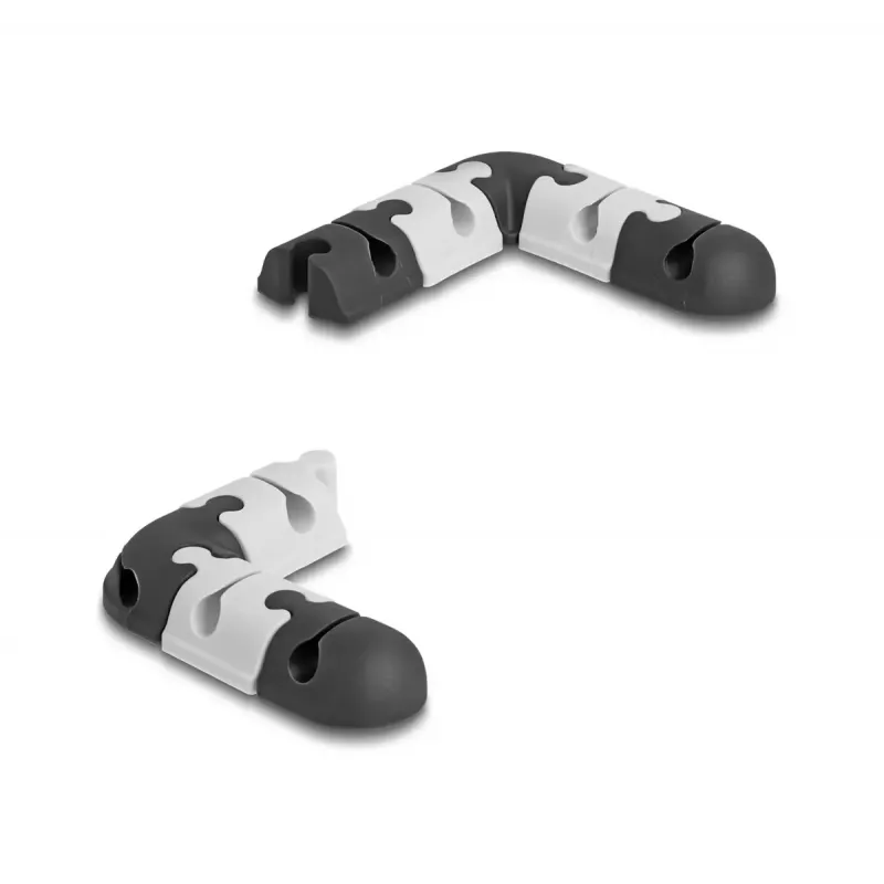 Suporte para cabos DeLOCK 18448 autoadesivo conjunto modular 9 unid. preto cinzento