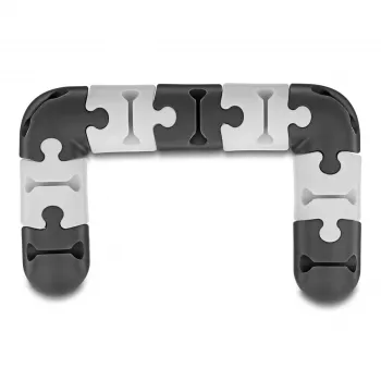 Suporte para cabos DeLOCK 18448 autoadesivo conjunto modular 9 unid. preto cinzento