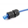 Tomada de passagem RJ45 DeLOCK IP67 à prova de água preto