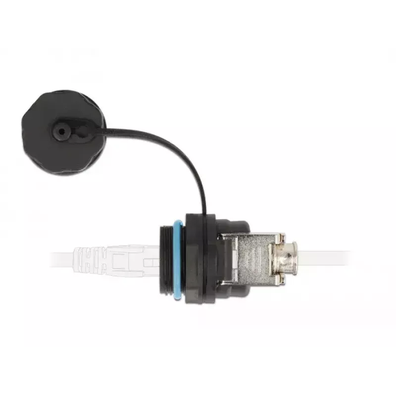 DeLOCK 86699 Conector de cabo impermeável RJ45 Cat.6A LSA, preto