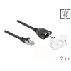 Cabo de rede DeLOCK 87112 2 m Cat6a S/FTP RJ-45 Preto Branco