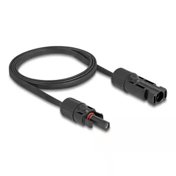 Cabo DeLOCK DL4 Cabo solar plano macho para fêmea 1 m preto 3,3 mm²