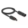 Cabo DeLOCK DL4 Cabo solar plano macho para fêmea 1 m preto 3,3 mm²