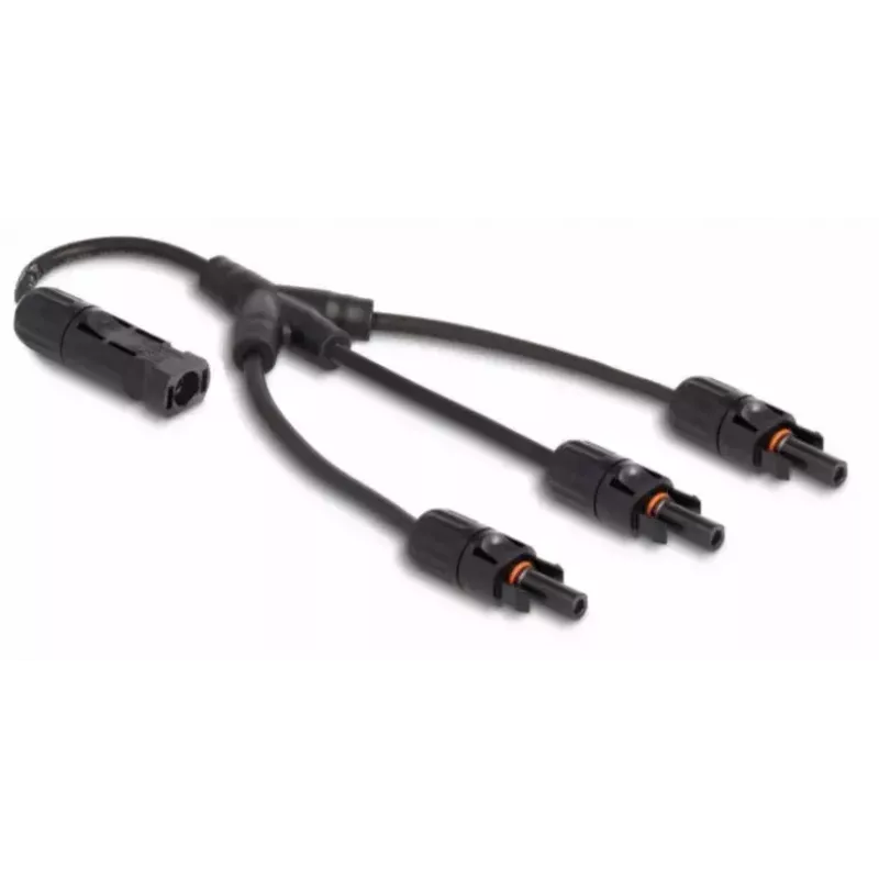 Cabo splitter solar DeLOCK DL4 1 x macho para 3 x fêmea 35 cm preto