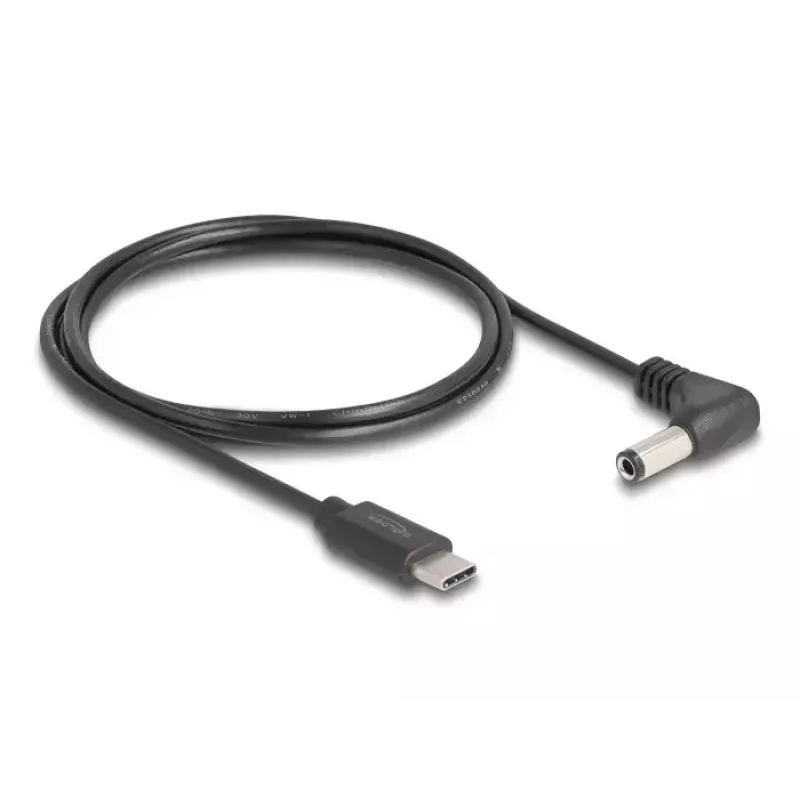 DeLOCK 85399 Cabo de alimentação Preto 1,5 m USB C 5,5 x 2,5 mm