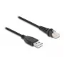 Cabo para leitor de códigos de barras DeLOCK RJ50 para USB 2.0 Type-A 1,5 m