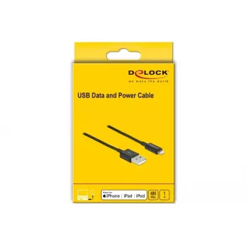 Cabo USB de dados e carregamento DeLOCK 83002 1 m preto