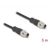 Cabo de rede DeLOCK M12 Cabo codificado X de 8 pinos macho para macho Cat5e 5 m Preto