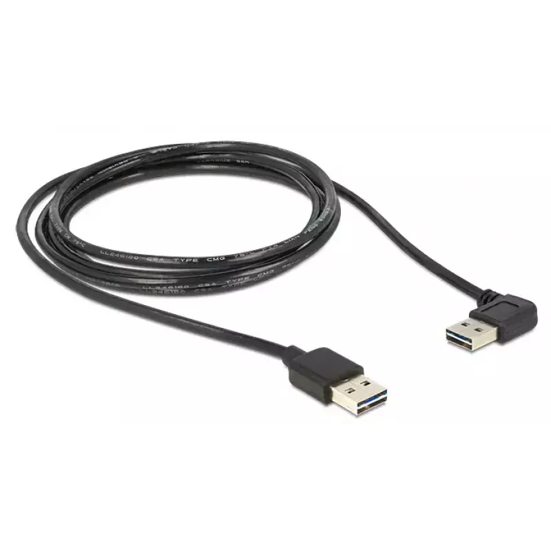 Cabo USB DeLOCK 3 m USB 2.0 A m/m 90°