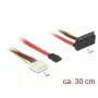 Cabo SATA DeLOCK 85514 0,3 m 1x Molex 4-Pin 1x SATA 22-Pin 1x SATA 7-Pin