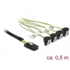 Cabo de alimentação interno DeLOCK 85686 0,5 m Mini SAS SFF-8087 para 4 SATA