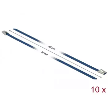 Abraçadeira de cabos DeLOCK 18794 aço inoxidável azul 10 unid.