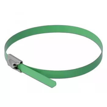 Abraçadeira de cabos DeLOCK 18804 aço verde 500mm 10 unid.