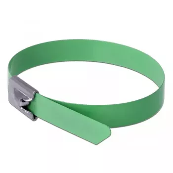 Abraçadeira de cabos DeLOCK 18805 aço verde 200mm 10 unid.