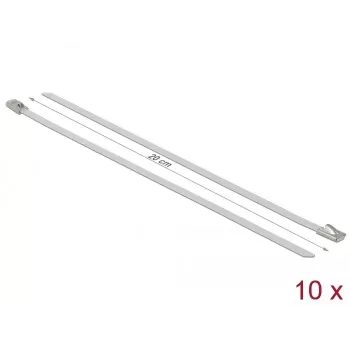 Abraçadeira de cabos DeLOCK 18817 aço branco 200mm 10 unid.