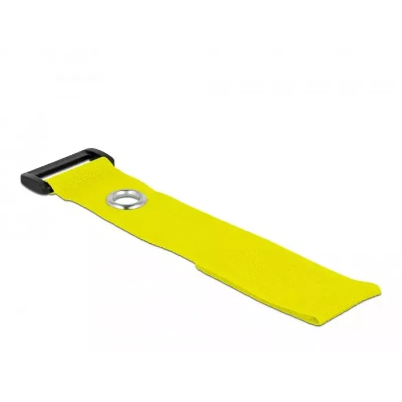 Abraçadeira de cabos de velcro DeLOCK 19552 amarelo 280 mm 3 unid.