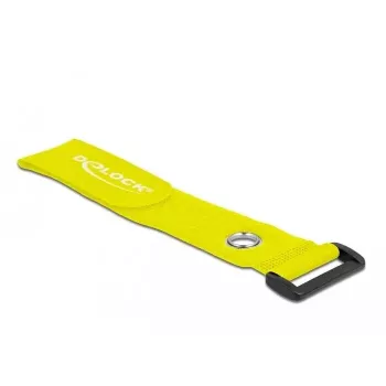 Abraçadeira de cabos de velcro DeLOCK 19552 amarelo 280 mm 3 unid.
