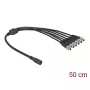 Divisor de cabos DeLOCK 86591 5,5 x 2,1 mm 1 x fêmea para 6 x macho aparafusável