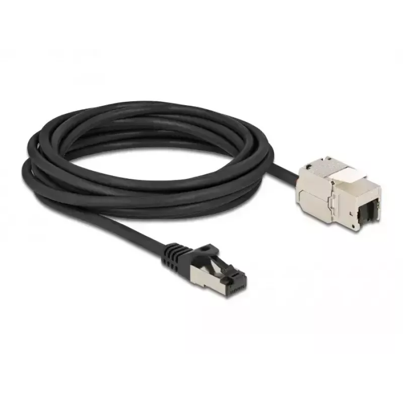 Cabo RJ45 macho para módulo Keystone RJ45 fêmea DeLOCK 87030