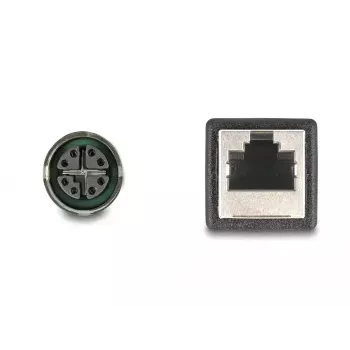 Cabo adaptador DeLOCK M12 codificação X conector fêmea de 8 pinos para conector fêmea RJ45 50 cm