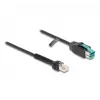 Cabo espiral DeLOCK RJ50 macho para PoweredUSB macho 12 V 3 m preto
