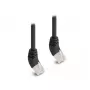 Cabo de rede DeLOCK RJ45 Cat.6A S/FTP 45° para cima 3 m preto