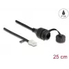 Cabo de rede DeLOCK 88012 RJ45 macho para RJ45 fêmea Cat5e 0,25 m preto