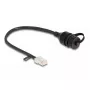 Cabo de rede DeLOCK 88012 RJ45 macho para RJ45 fêmea Cat5e 0,25 m preto